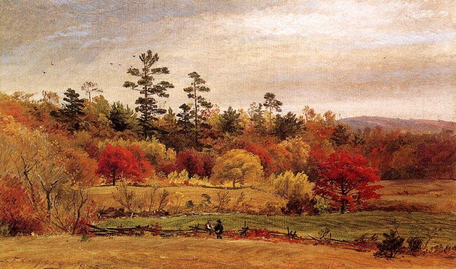 Jasper Francis Cropsey Conversation at the Fence